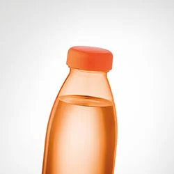borraccia in rpet riciclato di colore arancione
