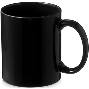 Tazza mug personalizzata in ceramica colorata 330 ml SANTOS 100378 - Nero 