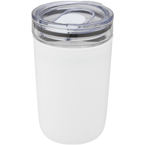 Bicchiere termico in vetro doppio strato 420 ml Avenue BELLO 100675 - Bianco 