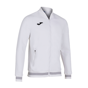 Felpa personalizzata da uomo con cappuccio e zip in poliestere Joma CAMPUS III 101591 - Bianco