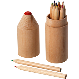 Confezione regalo di 12 matite colorate BOSSY 106021 - Naturale 