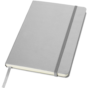 Taccuino personalizzato con elastico in formato A5 JournalBooks CLASSIC 106181 - Silver 