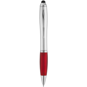 Penna personalizzata con touch screen NASH 106785 - Silver - Rosso