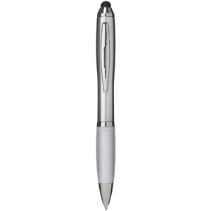Penna personalizzata con touch screen NASH 106785 - Silver - Bianco