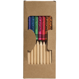 Set di matite e pastelli a cera LUCKY 106788 - Naturale 