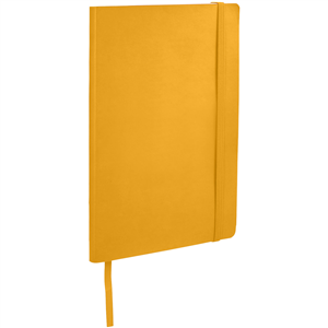 Quaderno personalizzato con copertina con elastico in formato A5 JournalBooks CLASSIC 106830 - Giallo 