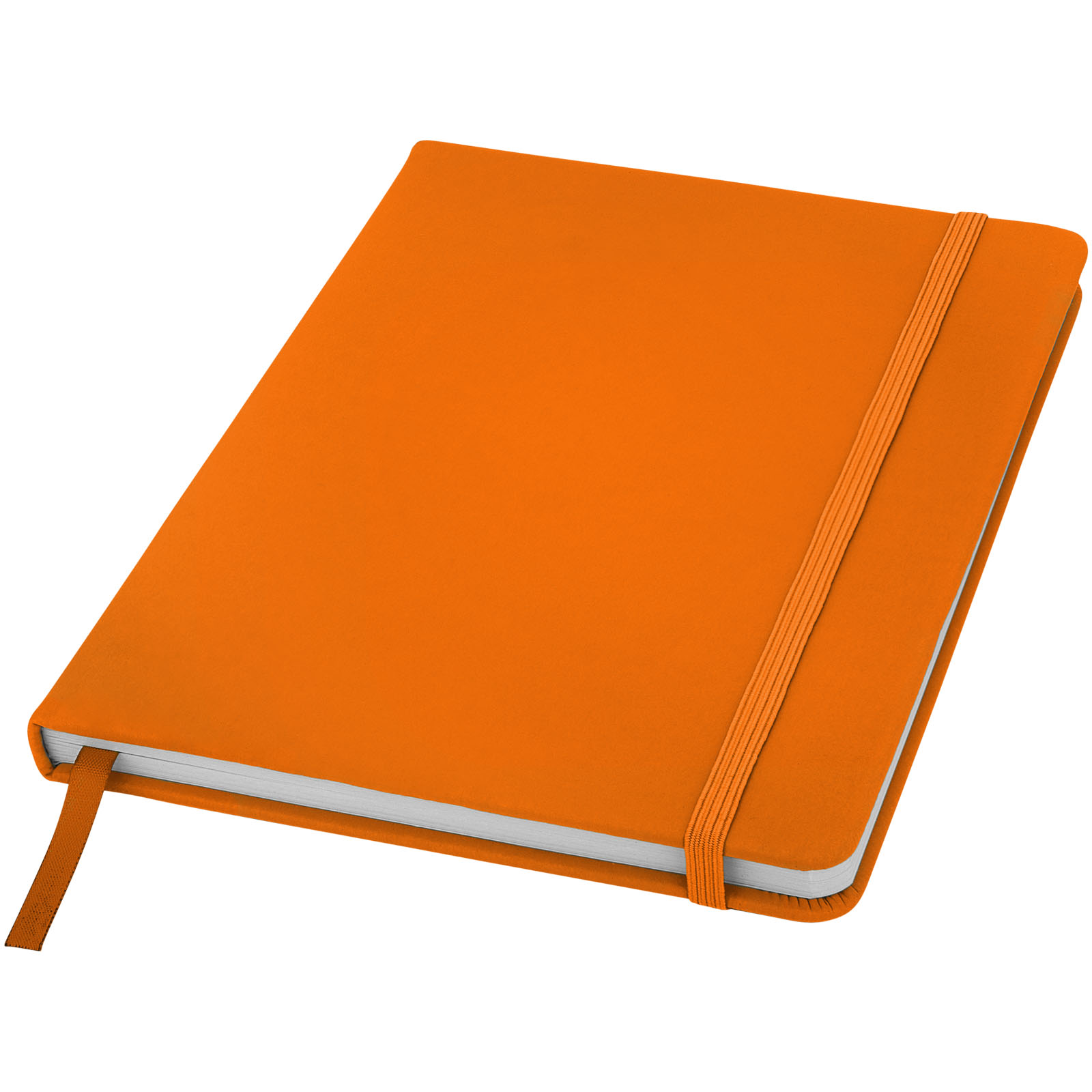 Taccuino con elastico e copertina in poliuretano soft in formato A5 SPECTRUM 106904 - Arancio 