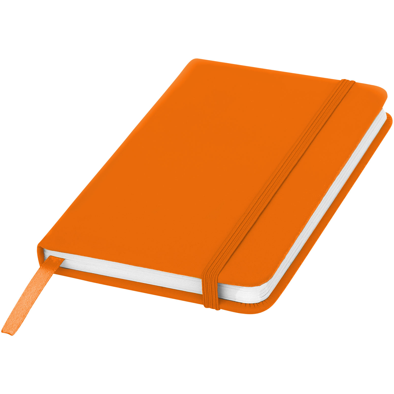 Taccuino con elastico e copertina soft touch in formato A6 SPECTRUM 106905 - Arancio 