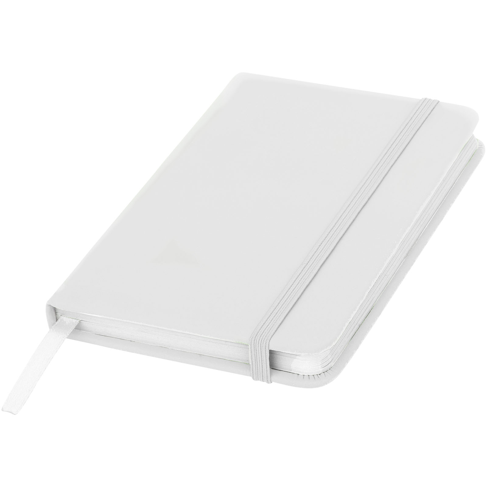 Taccuino con elastico e copertina soft touch in formato A6 SPECTRUM 106905 - Bianco 