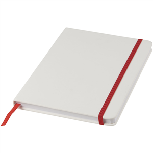 Quaderno promozionale con elastico in formato A5 SPECTRUM 107135 - Bianco - Rosso