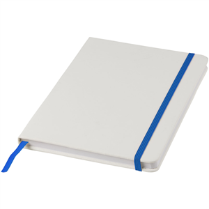 Quaderno promozionale con elastico in formato A5 SPECTRUM 107135 - Bianco - Blu Royal
