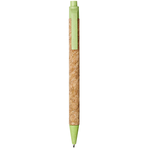 Penna personalizzata ecologica in sughero MIDAR 107385 - Naturale - Verde Mela
