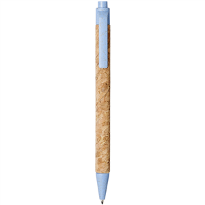 Penna personalizzata ecologica in sughero MIDAR 107385 - Naturale - Blu Chiaro