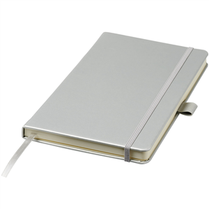 Taccuino con elastico e copertina in similpelle in formato A5 JournalBooks NOVA 107395 - Silver 