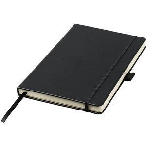 Taccuino con elastico e copertina in similpelle in formato A5 JournalBooks NOVA 107395 - Nero 