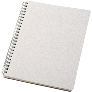 Quaderno a spirale con copertina in cotone in formato A5 Luxe BIANCO 107719 - Bianco 