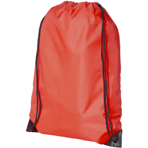 String bag personalizzata in poliestere ORIOLE 119385 - Rosso 