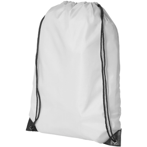 String bag personalizzata in poliestere ORIOLE 119385 - Bianco 