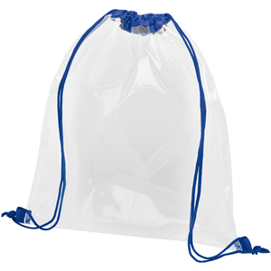String bag personalizzata trasparente LANCASTER 120086 - Blu Royal - Trasparente
