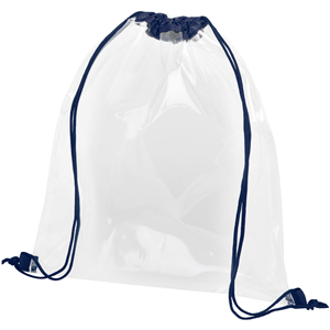 String bag personalizzata trasparente LANCASTER 120086 - Blu Navy - Trasparente