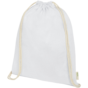 String bag personalizzata in cotone biologico ORISSA 120490 - Bianco 