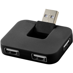 Hub USB a 4 porte GAIA 123598 - Nero 