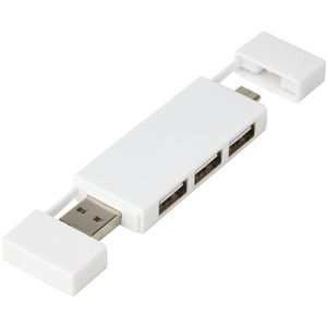 Hub USB 2.0 doppio MULAN 124251 - Bianco 