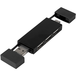 Hub USB 2.0 doppio MULAN 124251 - Nero 