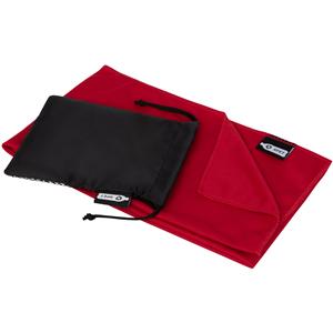 Asciugamano sportivo in microfibra di rpet RAQUEL 125001 - Rosso 