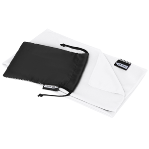 Asciugamano sportivo in microfibra di rpet RAQUEL 125001 - Bianco 