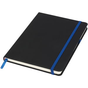 Quaderno personalizzato con elastico e portapenna NOIR 210208 - Nero - Blu