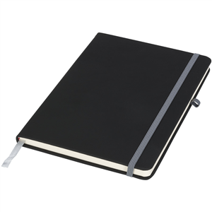 Quaderno personalizzato con elastico e portapenna NOIR 210208 - Nero - Grigio