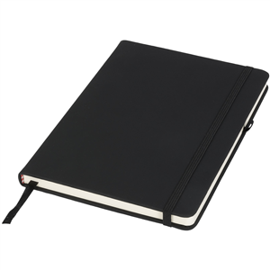 Quaderno personalizzato con elastico e portapenna NOIR 210208 - Nero 