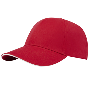 Cappellino da baseball personalizzabile in cotone riciclato con visiera sandwich Elevate NXT TOPAZ 37519 - Rosso 