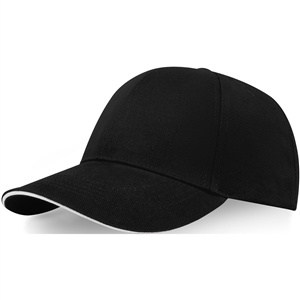 Cappellino da baseball personalizzabile in cotone riciclato con visiera sandwich Elevate NXT TOPAZ 37519 - Nero 