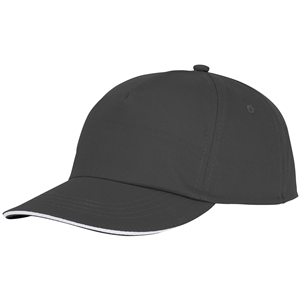 Cappello da baseball personalizzato in cotone con visiera sandwich Elevate Essentials STYX 38668 - Grigio Tempesta 