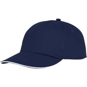 Cappello da baseball personalizzato in cotone con visiera sandwich Elevate Essentials STYX 38668 - Blu Navy 