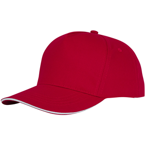 Cappellino personalizzato in cotone con visiera sandwich Elevate Essentials CETO 38674 - Rosso 