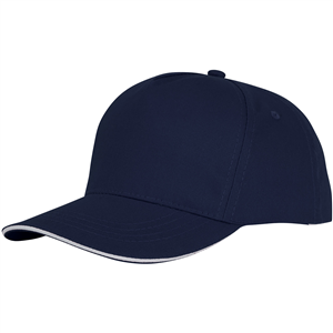 Cappellino personalizzato in cotone con visiera sandwich Elevate Essentials CETO 38674 - Blu Navy 