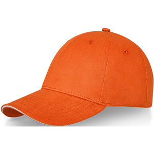 Cappellino da baseball personalizzato in cotone con visiera a sandwich Elevate Life DARTON 38679 - Arancio 
