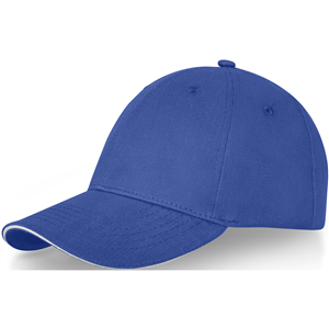 Cappellino da baseball personalizzato in cotone con visiera a sandwich Elevate Life DARTON 38679 - Blu 