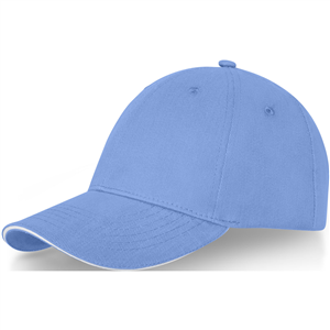 Cappellino da baseball personalizzato in cotone con visiera a sandwich Elevate Life DARTON 38679 - Blu Chiaro 