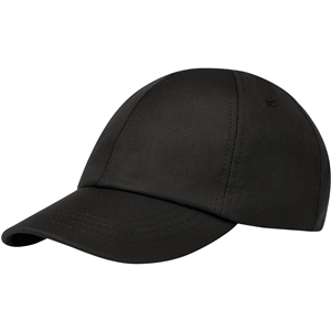 Cappello da baseball personalizzabile in poliestere 6 pannelli Elevate Essentials CERUS 38684 - Nero 