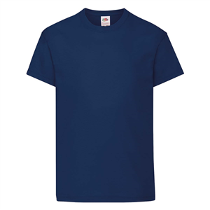 T shirt pubblicitaria da bambino in cotone 145gr Fruit of the Loom KIDS ORIGINAL T 610190 - Blu Navy