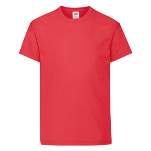T shirt pubblicitaria da bambino in cotone 145gr Fruit of the Loom KIDS ORIGINAL T 610190 - Rosso