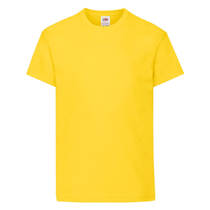 T shirt pubblicitaria da bambino in cotone 145gr Fruit of the Loom KIDS ORIGINAL T 610190 - Giallo Acceso