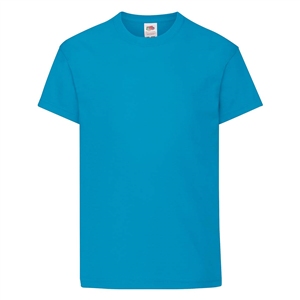 T shirt pubblicitaria da bambino in cotone 145gr Fruit of the Loom KIDS ORIGINAL T 610190 - Azzurro