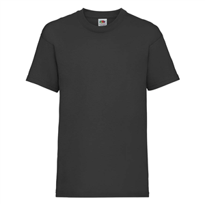T shirt personalizzabile da bambino in cotone 170gr Fruit of the Loom KIDS VALUEWEIGHT T 610330 - Nero