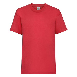 T shirt personalizzabile da bambino in cotone 170gr Fruit of the Loom KIDS VALUEWEIGHT T 610330 - Rosso