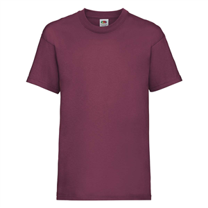 T shirt personalizzabile da bambino in cotone 170gr Fruit of the Loom KIDS VALUEWEIGHT T 610330 - Bordeaux